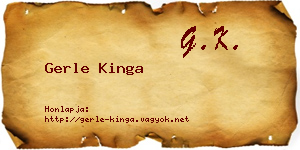Gerle Kinga névjegykártya