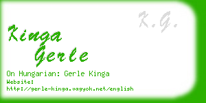kinga gerle business card